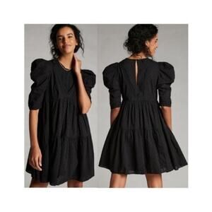 Anthropologie Black Mini Dress